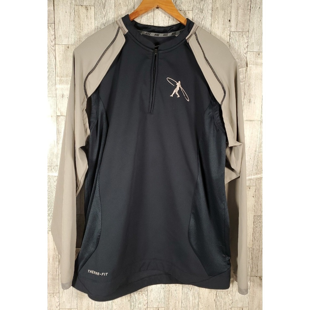 Nike Jacket Men's LARGE Therma-Fit Vest Removable Arms Sleeves Mesh Sides